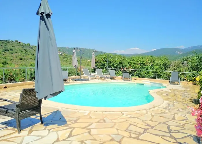 Abbracciu Climatisée Avec Piscine Chauffée Et Vue